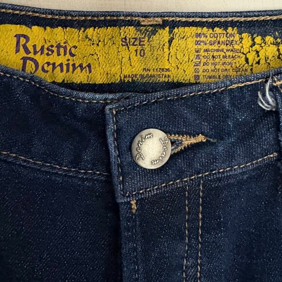 Rustic Denim Women’s Size 10 Dark Wash Wide Leg Stretch Jeans Sustainable - Picture 5 of 8